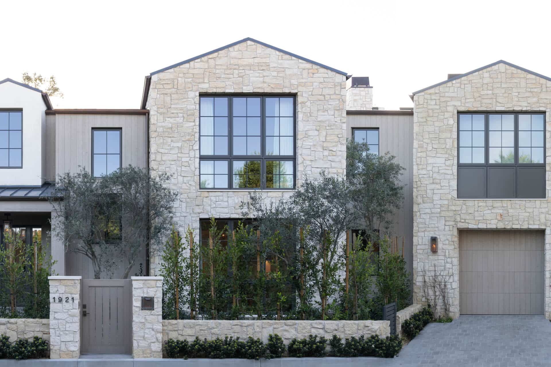Limestone custom home built by RJ Smith Construction in Manhattan Beach, California